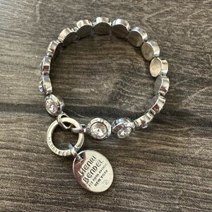 Henri Bendel Silver Bracelet with Crystal Charms